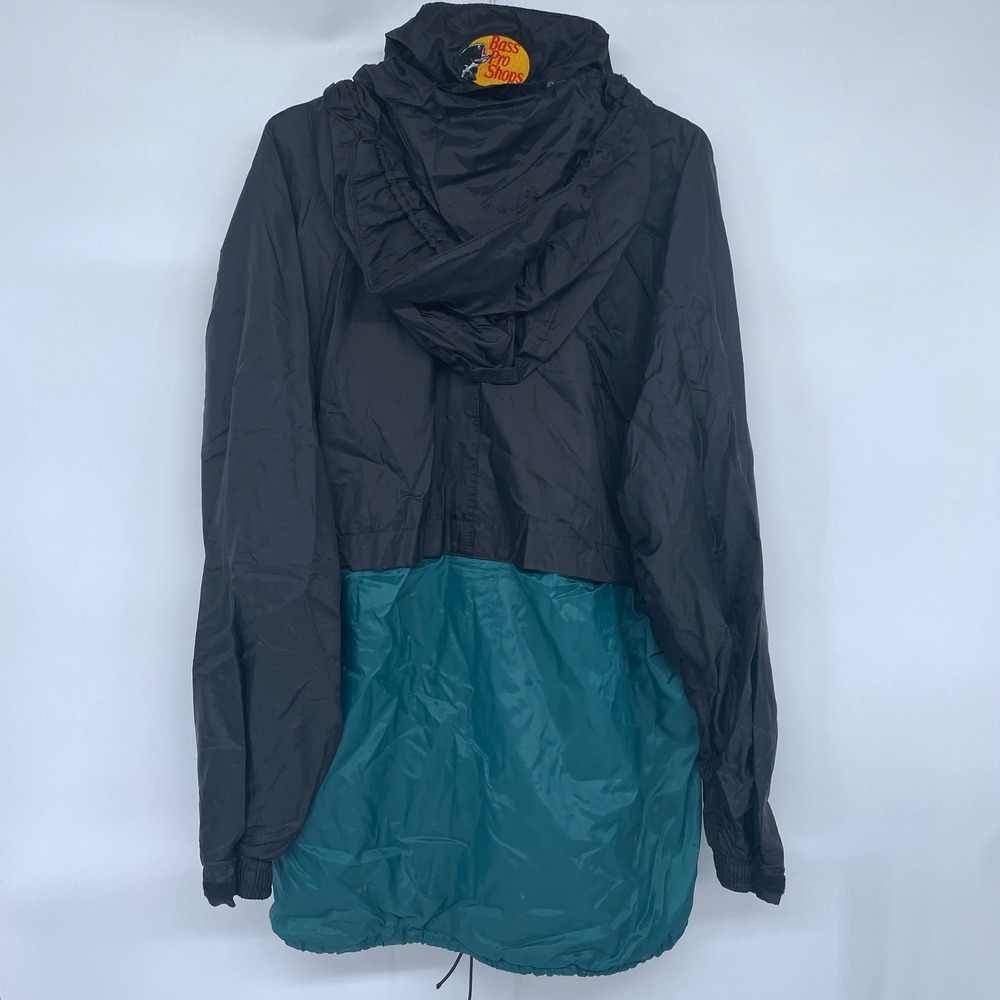 Vintage Bass Pro Shops Hooded Windbreaker Jacket 3XL Breathable Outdoors Fishing - Picture 3 of 4